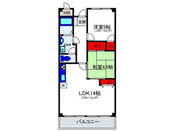 グランド－ル中桜塚の物件間取画像